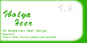 ibolya heer business card